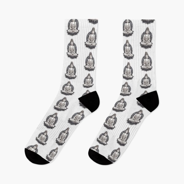 Item preview, Buddha Black White, Digital Art, For Yoga Studio , Buddhist symbol, home decoration designed and sold by MartynGrey.