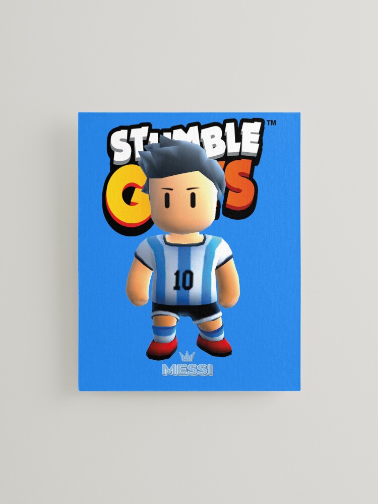 Messi stumble guys blue Kids T-Shirt by DofinaSur