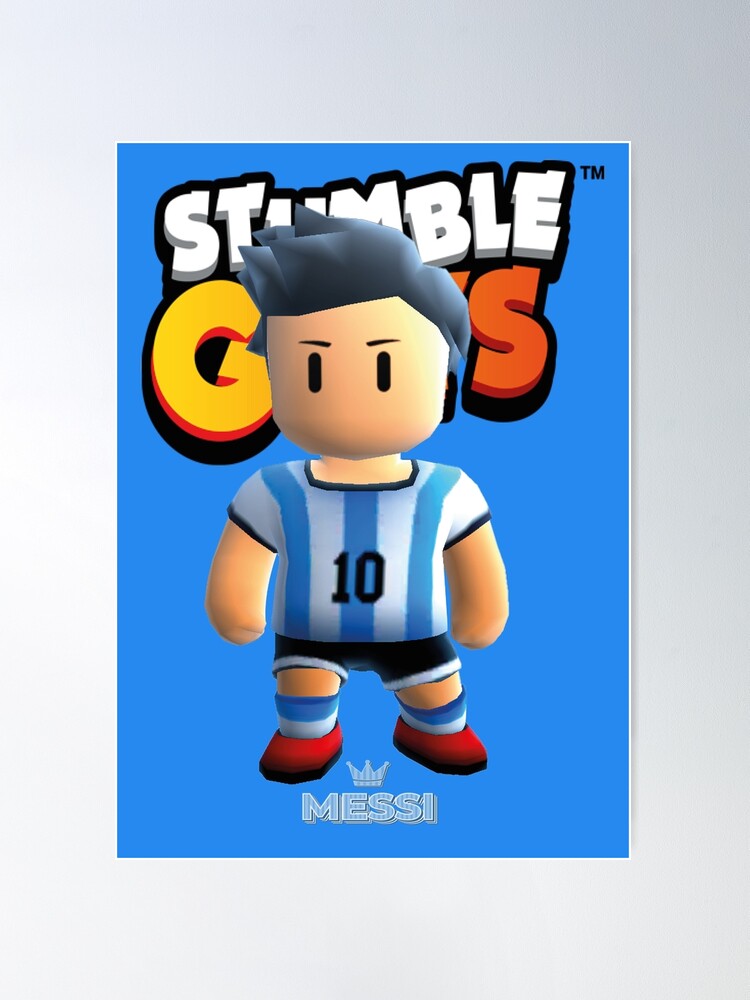 Messi stumble guys Kids T-Shirt by DofinaSur