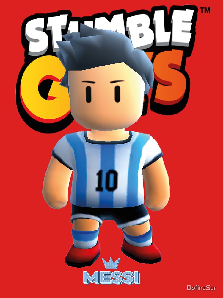 Messi stumble guys Kids T-Shirt by DofinaSur