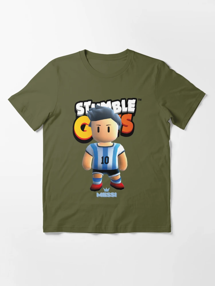 Messi stumble guys blue Kids T-Shirt by DofinaSur