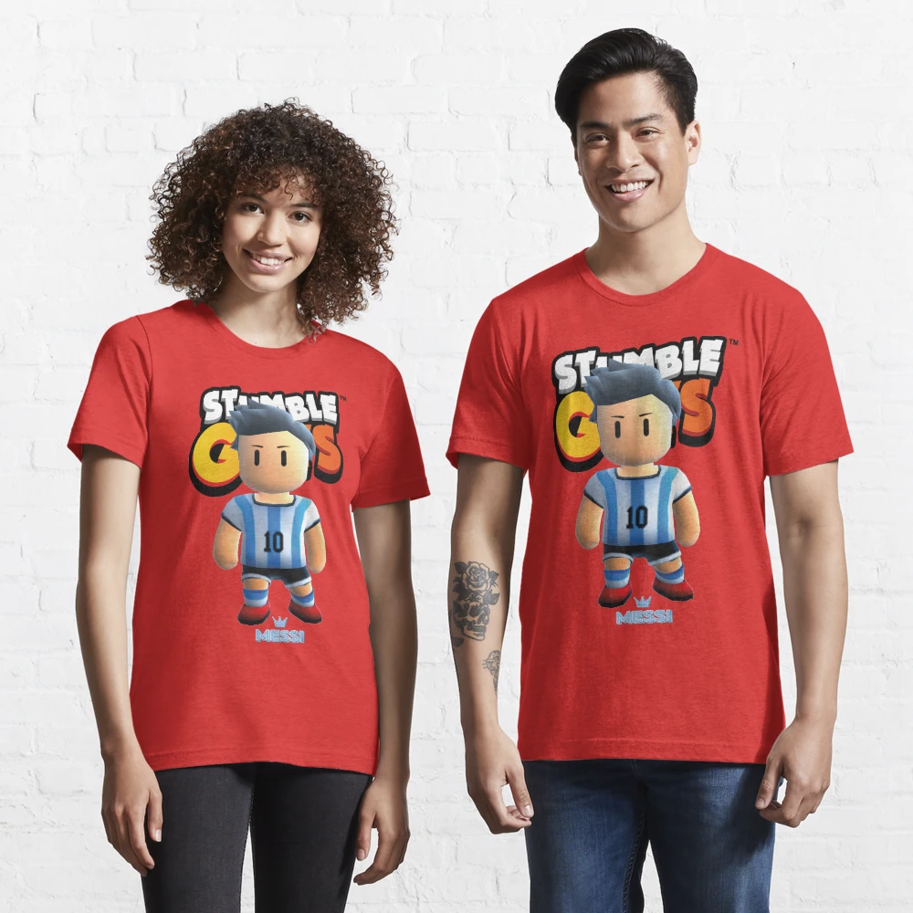 Messi stumble guys blue Kids T-Shirt by DofinaSur