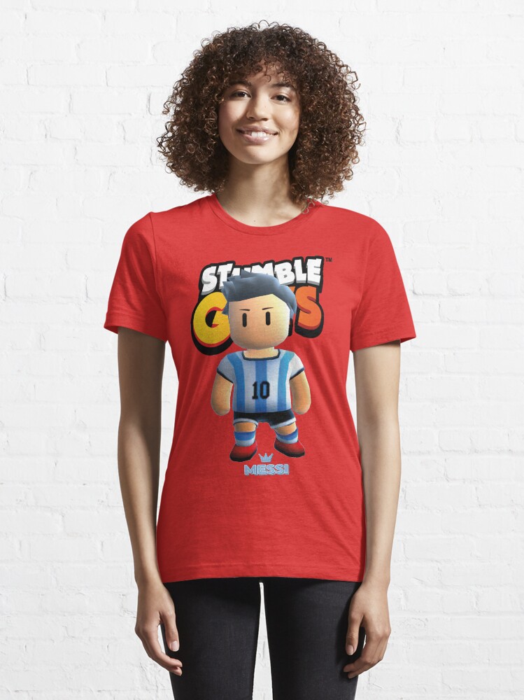 Messi stumble guys blue Kids T-Shirt by DofinaSur