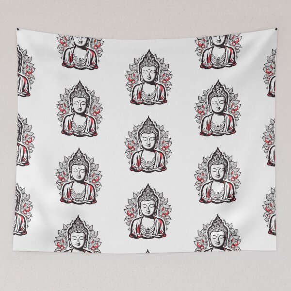 Item preview, Buddha Black White , buddha Modern art home decoration designed and sold by MartynGrey.