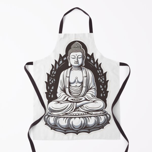 Item preview, Buddha Black White, 3D Black White statue , Meditation designed and sold by MartynGrey.