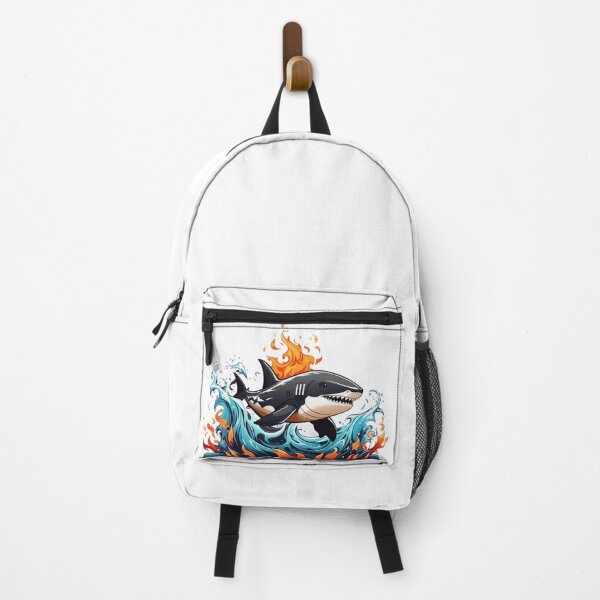 Item preview, angry shark jumping over flames designed and sold by Tuczykson.