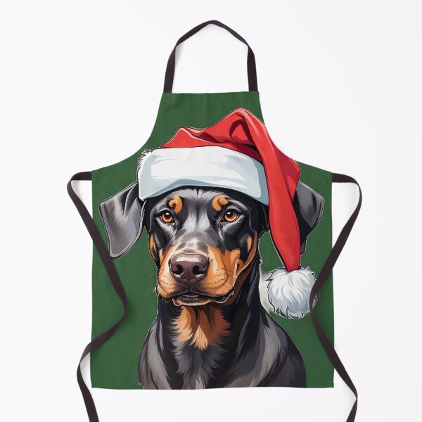Item preview, Funny Dobermann Dog Wearing Santa Father Christmas Hat designed and sold by Maljonic.