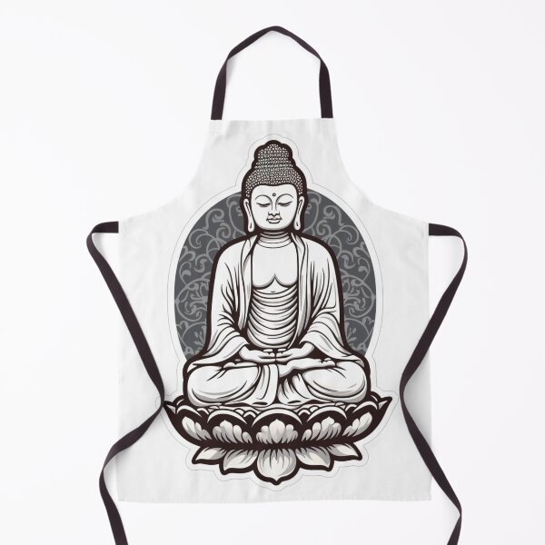 Item preview, Buddha Black White , Buddhist symbol , maditate with buddha symbol designed and sold by MartynGrey.