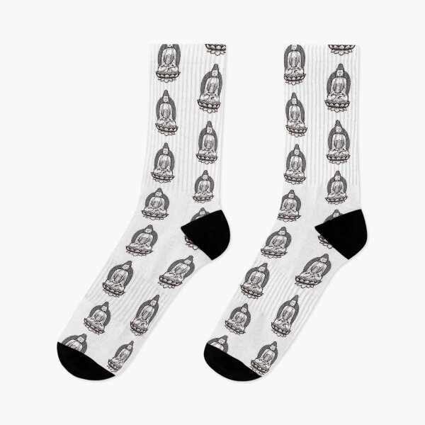 Item preview, Buddha Black White , Buddhist symbol , maditate with buddha symbol designed and sold by MartynGrey.