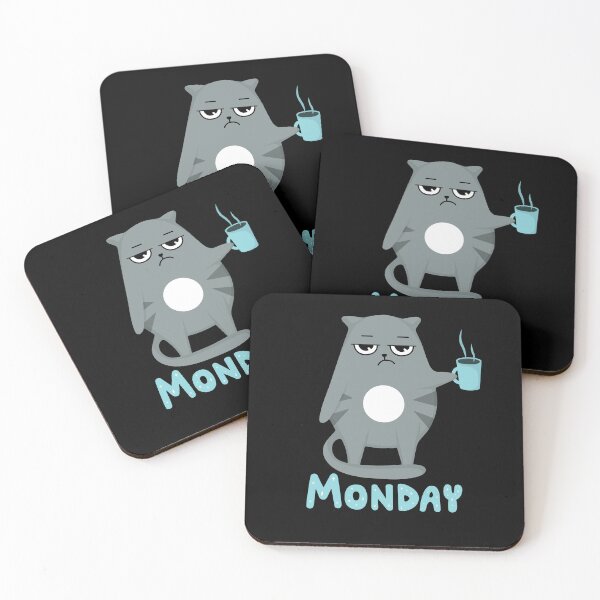 Item preview, Monday Coffee Cat designed and sold by Khihi.