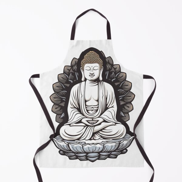 Item preview, Buddha Black White , positive bright sticker , home decoration designed and sold by MartynGrey.