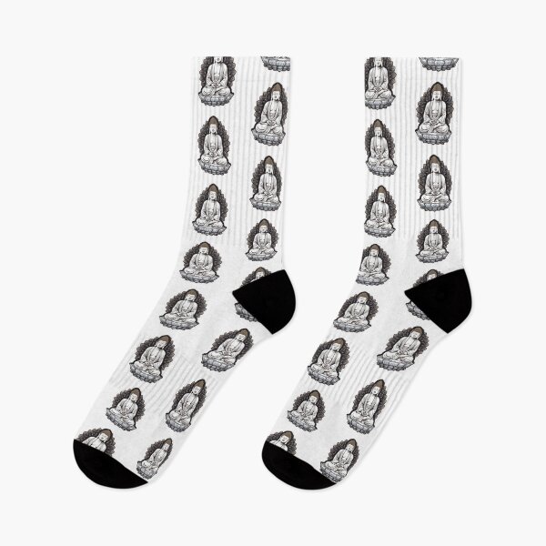 Item preview, Buddha Black White , positive bright sticker , home decoration designed and sold by MartynGrey.