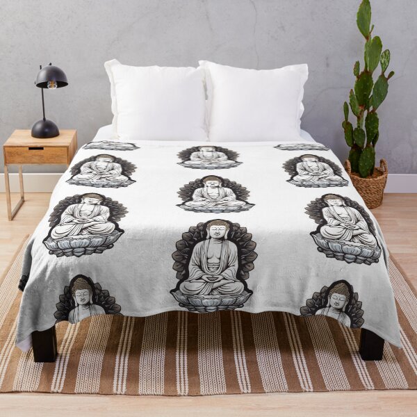 Item preview, Buddha Black White , positive bright sticker , home decoration designed and sold by MartynGrey.
