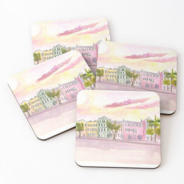 Item preview, Rainbow Row Street Scene in Charleston South Carolina at Sunset designed and sold by artshop77.