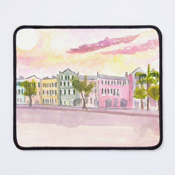 Item preview, Rainbow Row Street Scene in Charleston South Carolina at Sunset designed and sold by artshop77.