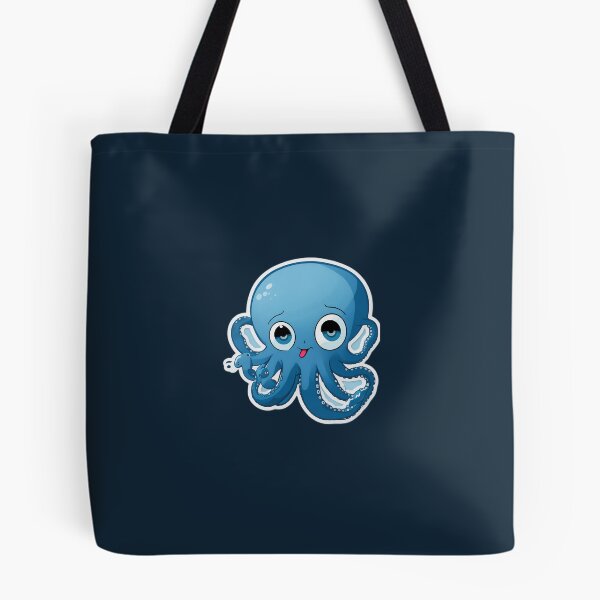 Item preview, Blue octopus cartoon sticker designed and sold by Greg7712.
