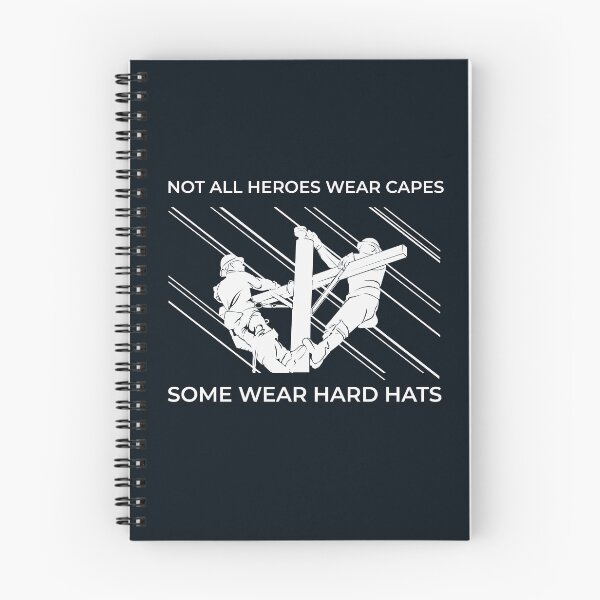 Item preview, Linemen Silhouettes - Not All Heroes Wear Capes Some Wear Hard Hats designed and sold by LineXpressions.