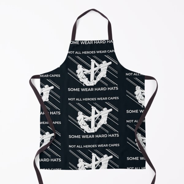 Item preview, Linemen Silhouettes - Not All Heroes Wear Capes Some Wear Hard Hats designed and sold by LineXpressions.