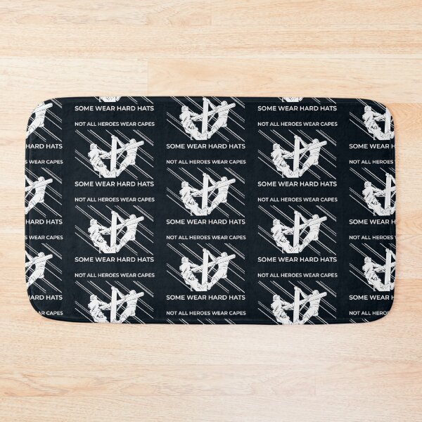 Item preview, Linemen Silhouettes - Not All Heroes Wear Capes Some Wear Hard Hats designed and sold by LineXpressions.