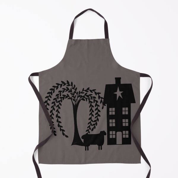 Item preview, Prim Willow Tree House Sheep Star Silhouette designed and sold by CheriesArt.