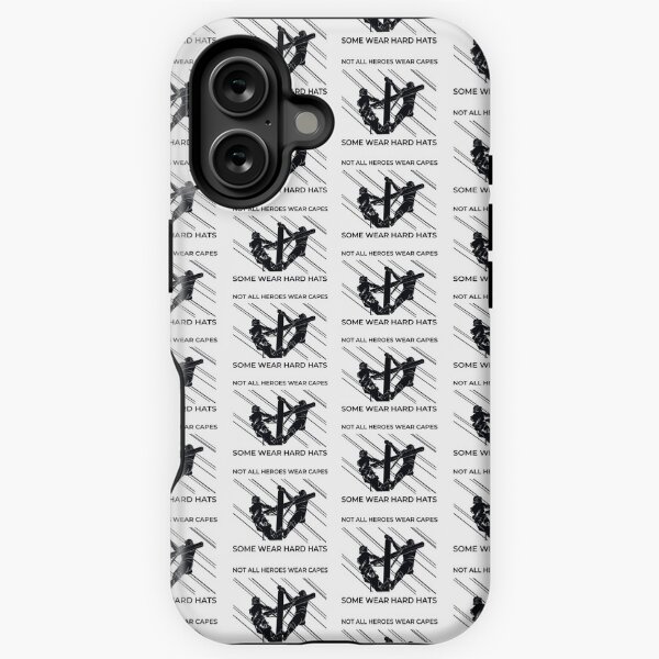 Linemen Silhouettes - Not All Heroes Wear Capes Some Wear Hard Hats iPhone Tough Case
