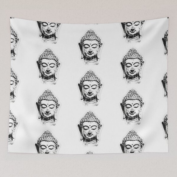 Item preview, Buddha Black White buddha Modern art home decoration, 3D Black White statue designed and sold by MartynGrey.