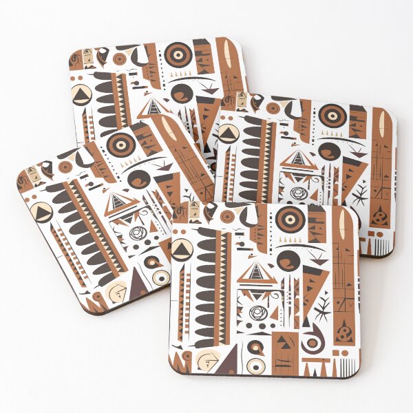 Item preview, Abstract composition in the style of cave paintings designed and sold by siloto.