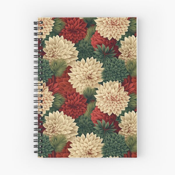 Item preview, Vintage Christmas Chrysanthemum Pattern designed and sold by ZenEverAI.