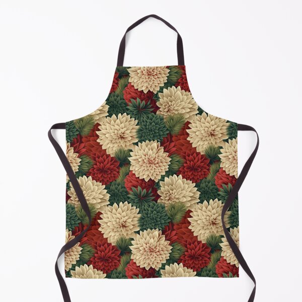 Item preview, Vintage Christmas Chrysanthemum Pattern designed and sold by ZenEverAI.