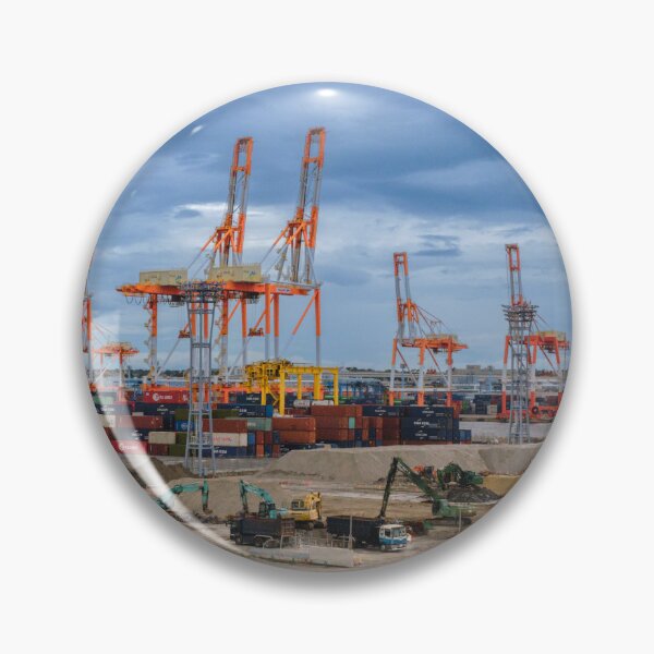 Item preview, Honmoku Wharf: Mega-Gantry Cranes and Pier Expansion Work designed and sold by Pix4Japan.