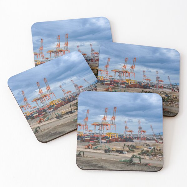 Item preview, Honmoku Wharf: Mega-Gantry Cranes and Pier Expansion Work designed and sold by Pix4Japan.