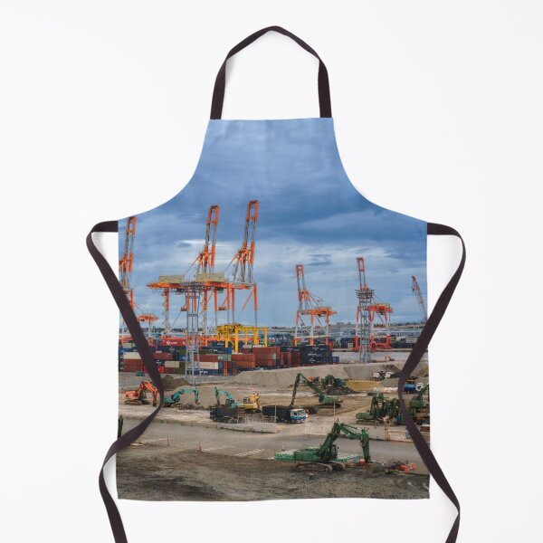 Item preview, Honmoku Wharf: Mega-Gantry Cranes and Pier Expansion Work designed and sold by Pix4Japan.
