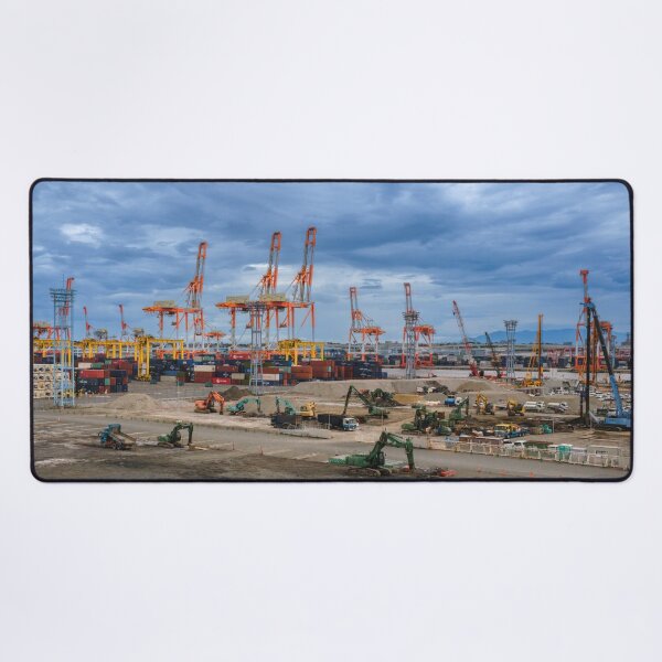 Item preview, Honmoku Wharf: Mega-Gantry Cranes and Pier Expansion Work designed and sold by Pix4Japan.