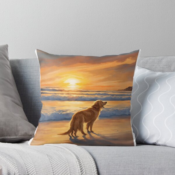Item preview, golden retriever on the beach designed and sold by Periush.