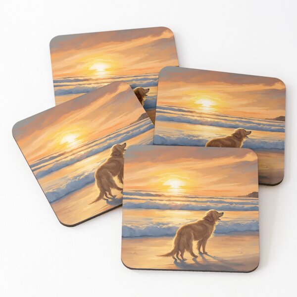 Item preview, golden retriever on the beach designed and sold by Periush.