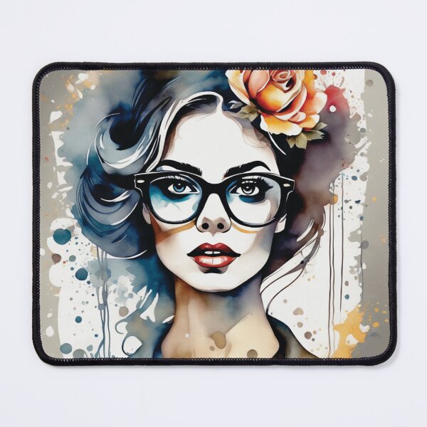 Item preview, woman painting watercolor designed and sold by Mahilis.