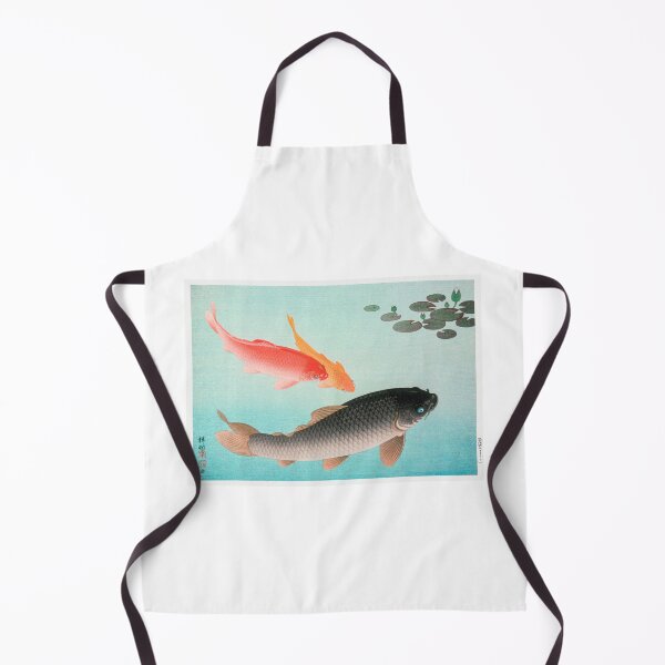 Item preview, Japanese Fish in Pond | ''Common and Golden Carp'' (1935) by Ohara Koson designed and sold by MahTees.