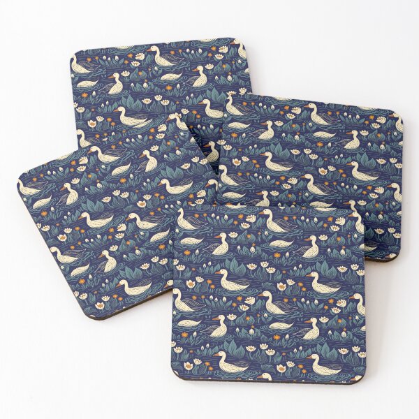 Item preview, Ducks in the pond designed and sold by Alessandro Remo Mazzoni Remotextiles.