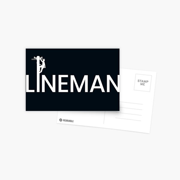 Linemen Typography Postcard