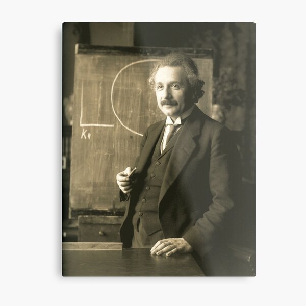 Albert Einstein Scientist Metal Print