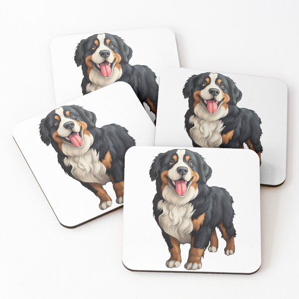 Item preview, Fluffy Bernese Mountain Dog Puppy Illustration  designed and sold by meganohm.