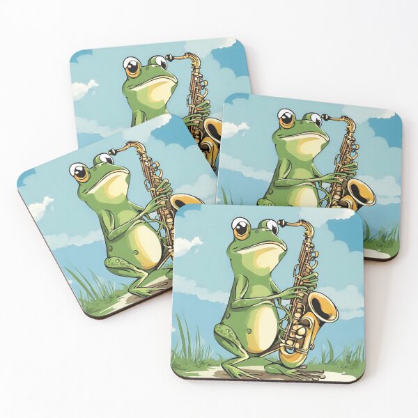 Item preview,  Frog saxophonist designed and sold by StyleSketch.