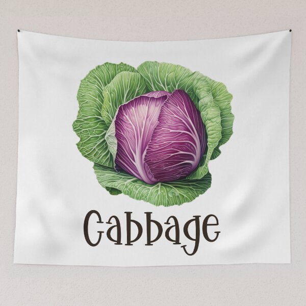 Item preview, Cabbage Illustration designed and sold by Sketch-Shack.