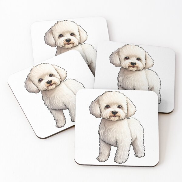 Item preview, White Bichon Frisé Dog Illustration designed and sold by meganohm.