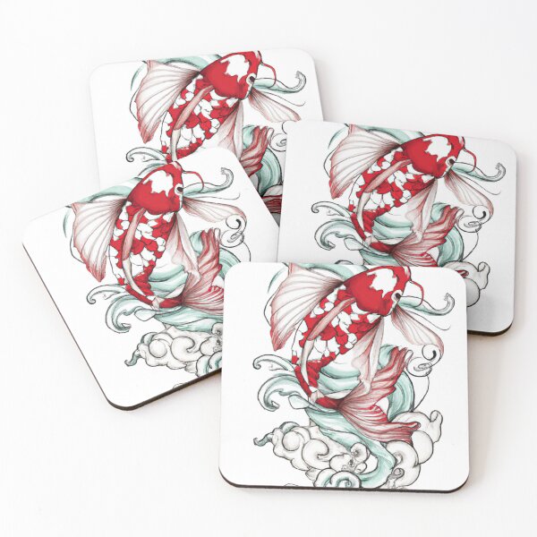 Item preview, Zen Koi: A Vibrant Tattoo Masterpiece designed and sold by Drake Lewdly.