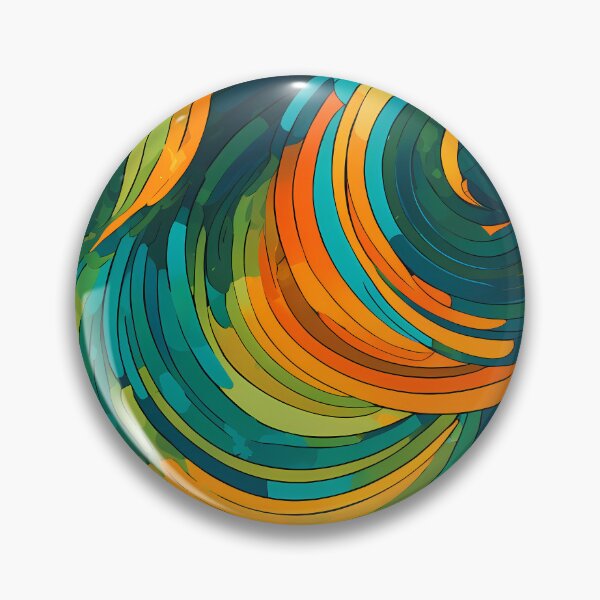 Item preview, Abstract colorful green circles pattern designed and sold by twisted-dot.