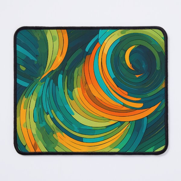 Item preview, Abstract colorful green circles pattern designed and sold by twisted-dot.