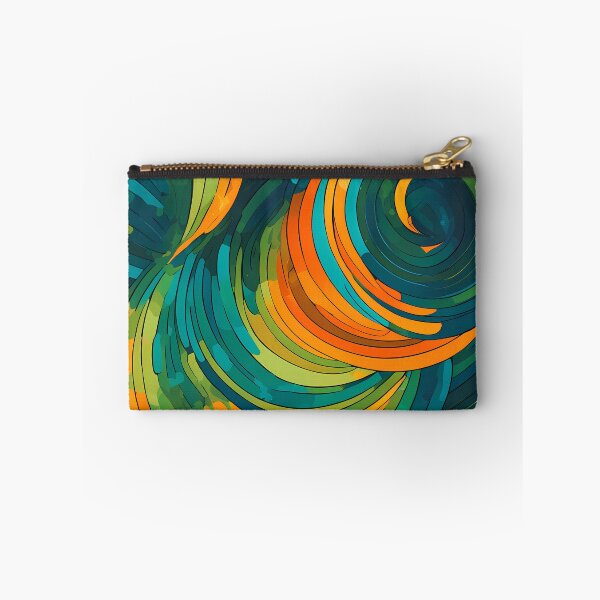 Item preview, Abstract colorful green circles pattern designed and sold by twisted-dot.