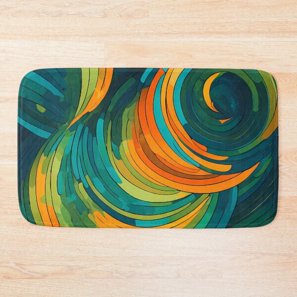Item preview, Abstract colorful green circles pattern designed and sold by twisted-dot.