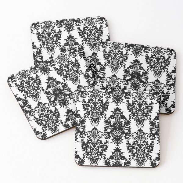 Item preview, Black and White Damask Pattern designed and sold by SamJanner.
